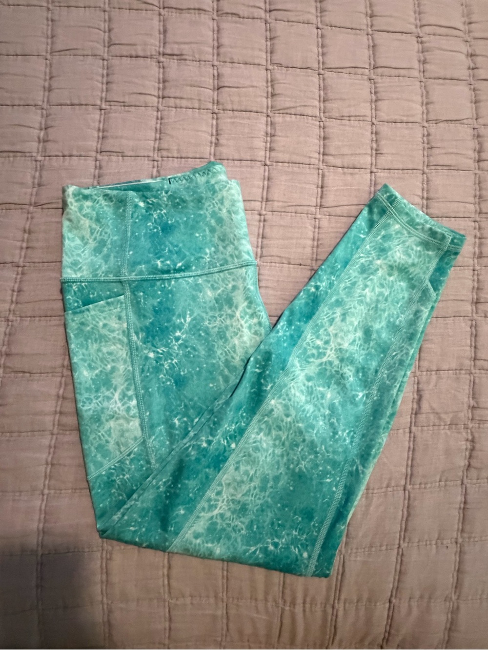 Victoria's Secret Aqua Tie-Dye Kids Leggings